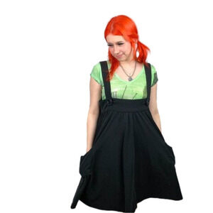 WEAREVER Black Flowy Jumper Dress Size Medium